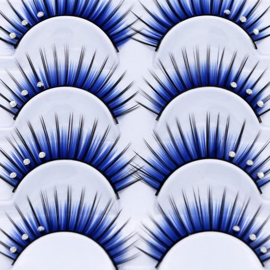 5 perechi de strasuri cu sclipici, duble culori, instrument de machiaj pentru petrecere pentru gene artificiale