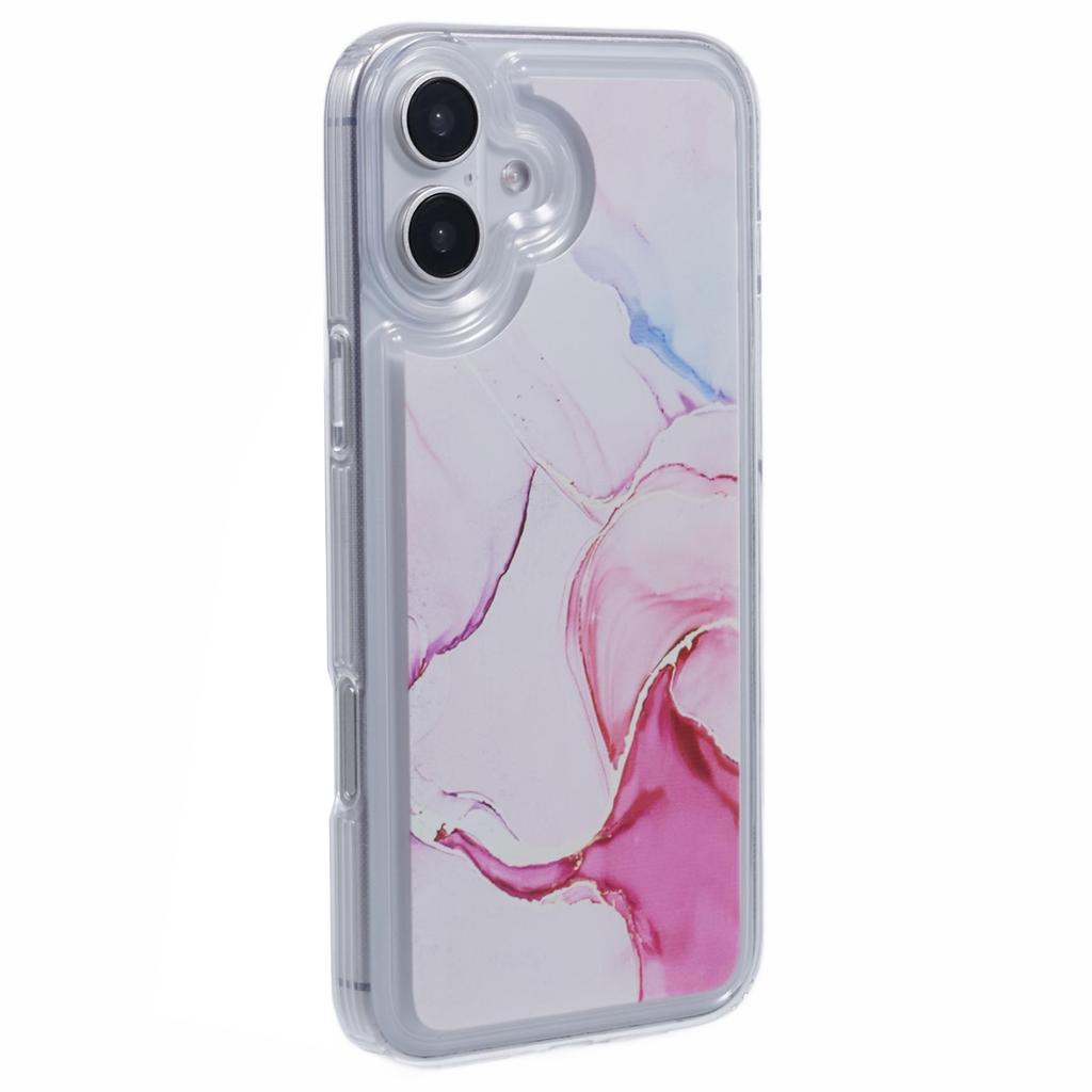 For iPhone 16 Case Marble Pattern Airbag Drop Protection TPU Phone Cover