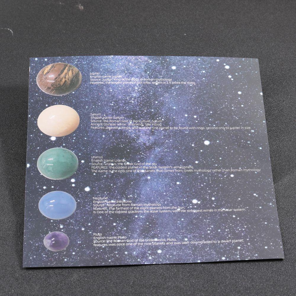 Natural Crystal Solar System Set: Nine Planetary Crystal Balls and Meteorite Specimens