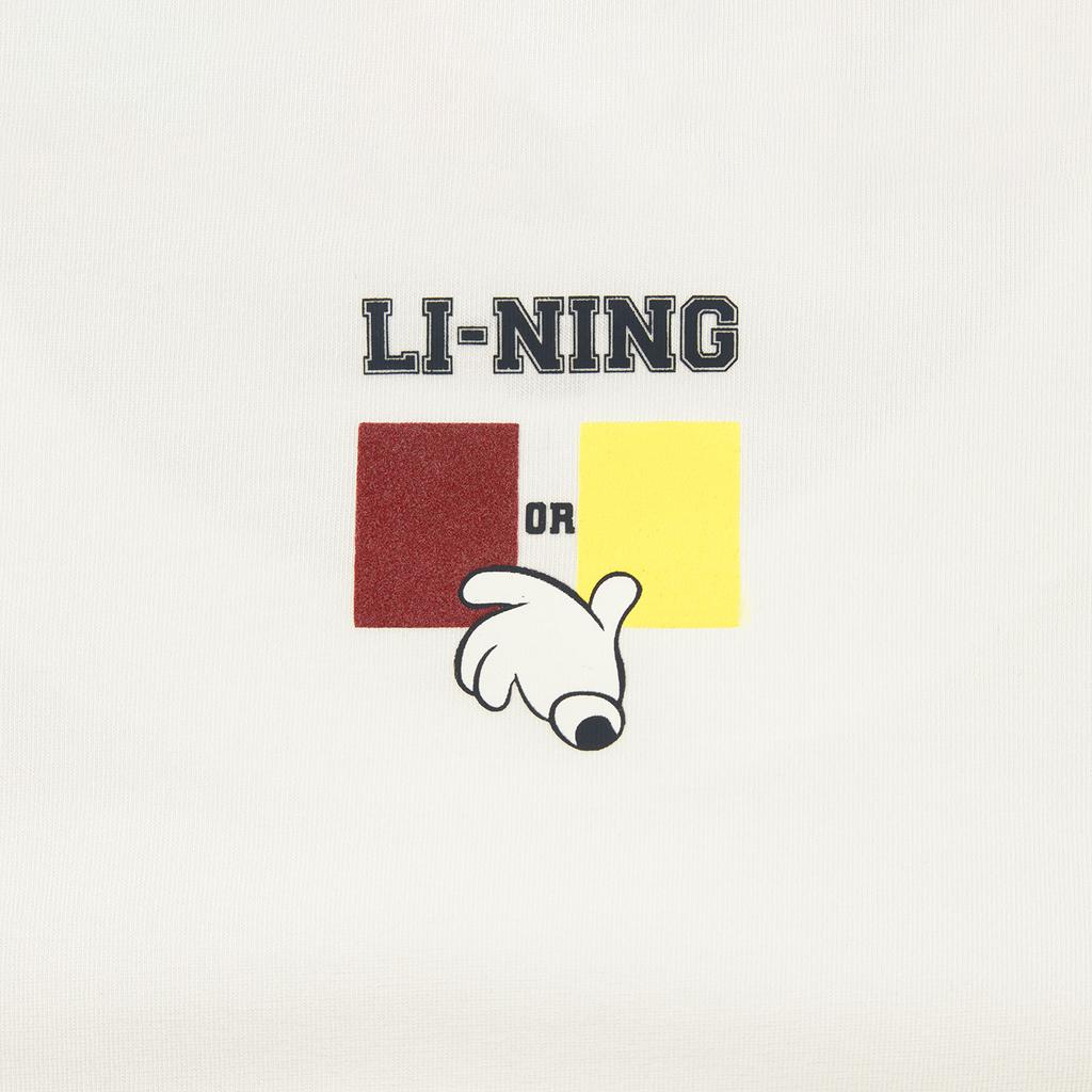 Li Ning Disney Round Neck Logo Letter Pattern T-Shirt Men Tops AHSW305-4