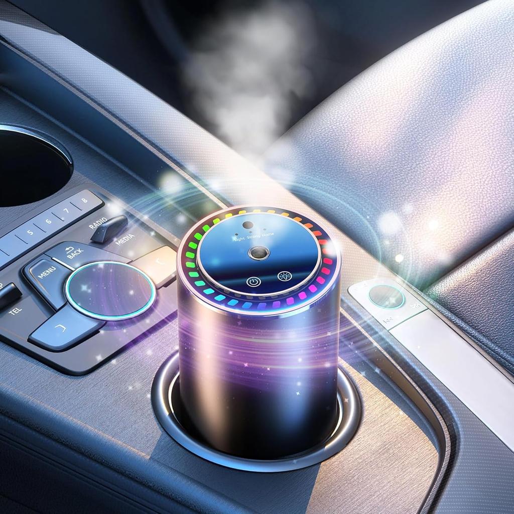 Drift Car and Home Diffuser Smart Air Freshener, Auto On/Off, Cordless & Portable, Works Silently, Refill Oil Aroma with 120 Days Long-Lasting Scent,