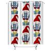 TU Christmas Gnomes Shower Curtain Festive Holiday Forest Home Decor Waterproof Fabric Bath Curtain Woodland Cottagecore Xmas Gi