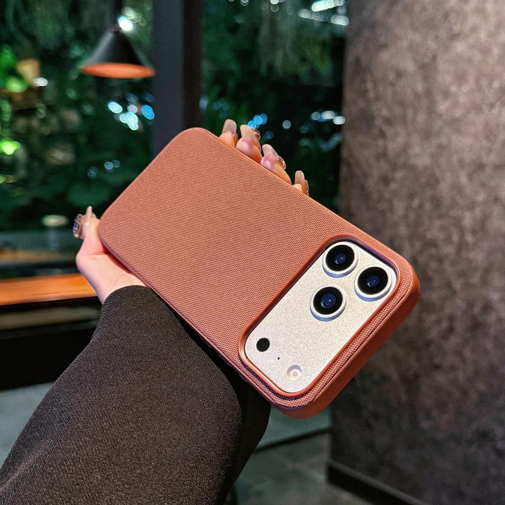 For iPhone 17 Pro Case Compatible with MagSafe Polyester + TPU Phone Cover with Metal Buttons