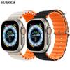 YurKem Smart Watch Ultra 8 Männer Frauen Kabelloses Aufladen Smartwatch Bluetooth Anrufe Herzfrequenz Wasserdicht Für IOS Android-Telefon