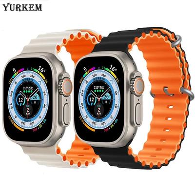 YurKem Smart Watch Ultra 8 גברים נשים טעינה אלחוטית שעון חכם Bluetooth שיחות דופק עמיד למים עבור IOS טלפון אנדרואיד