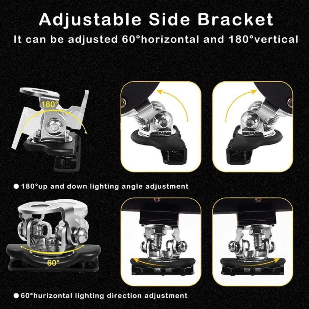 2PCS Stainless Steel LED Light Holder Bonnet Fix Rack for Cars / Trucks / SUVs /UTVs Offroad Mod