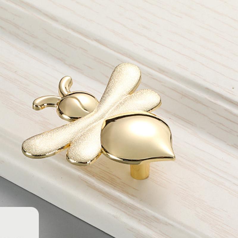 1pc Furniture Hardware Butterfly Bee Door Pulls Wardrobe Pulls Cabinet Drawer Cabinet Door Handle Zinc Alloy Single Hole