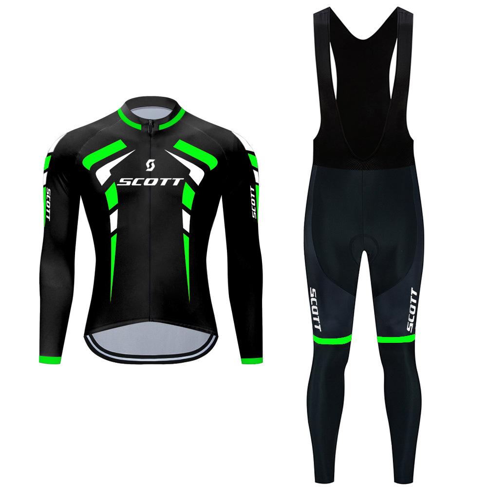 2026 Autumn Breathable Cycling Suit Autumn and Winter Cycling Suit Long Sleeve Strap Suit Mountain Road Bike