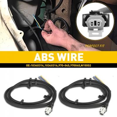 2x ABS Wheel Speed Wire Sensor Harness 970040 For Cadillac Chevrolet DeVille