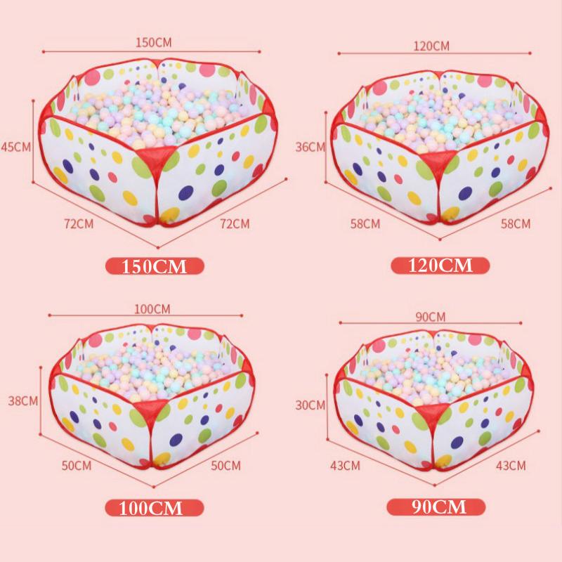 Cort Pliabil Portabil Interior Exterior Jucării Educative Colorate Piscină cu Bile Oceanice Loc de Joacă Casă Cadou Pentru Copii Copii