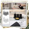 Bathroom Accessory Set Includes Soap Dispenser Tumbler Toothbrush Holder and Soap Dish with Electroplated Finish Durable and Functional Design