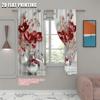 2pc     Curtain flower (3) Versatile 100% Polyester  Without Electricity Spring Party & Holiday Decor Use for Holiday Decorations