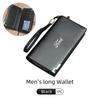 JQOZ8 For Ford Large Capacity Long Zipper Wallet Multi-slot Leather Wallet Escort KA Flex Everest KA Expedition Falcon Fusion