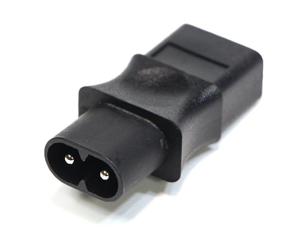 Old Standard Square 2P Glasses Type Power Conversion Plug C7 Glasses Cable Adapter Vintage Synthesizer (IEC C8) @KORG/ROLAND/BOSS/AKAI