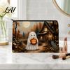 Makeup Storage Bag Halloween Bag Scratch Resistant Durable Canvas School Supply Organizer Zipper Toiletry Pouch for Cosmetics And Stationery Pencil