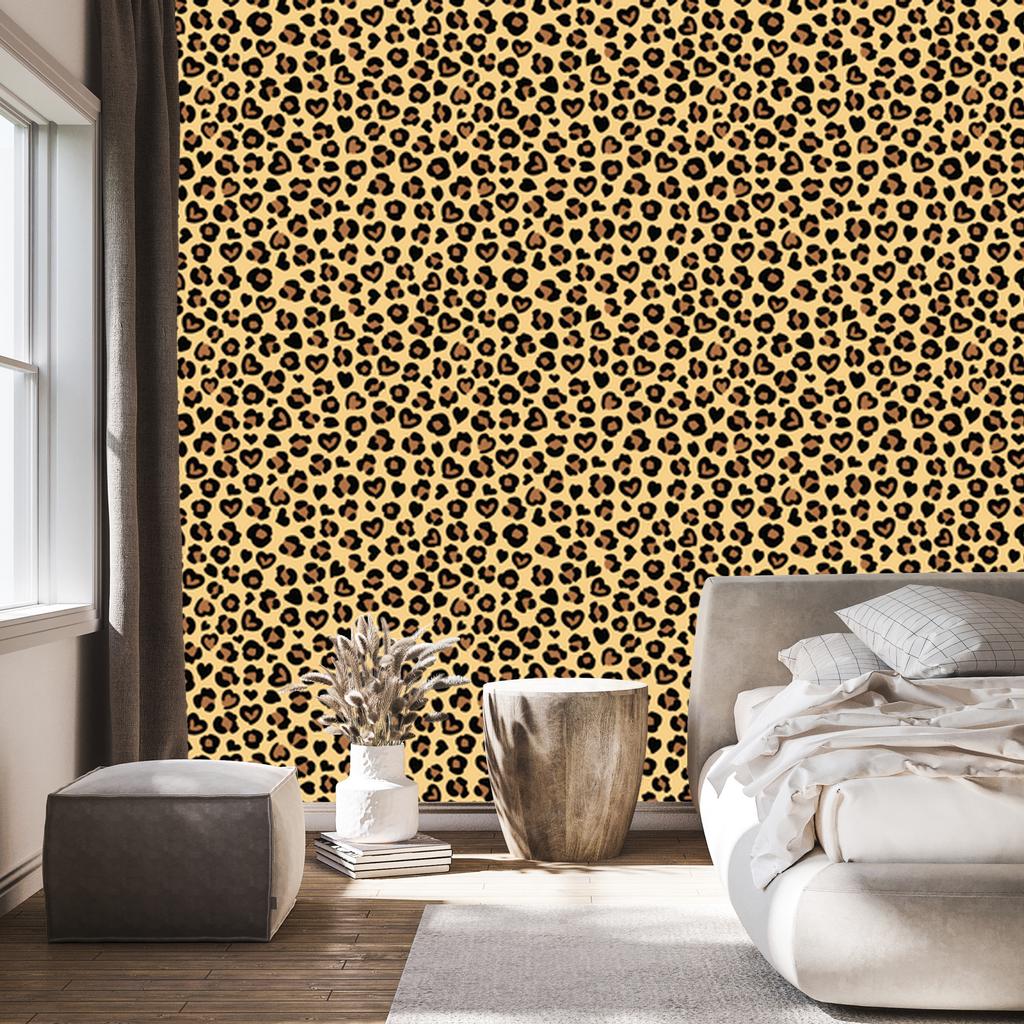 Animal Skin Wallpaper Gold, Ochre, Cream and Rust 50x1000