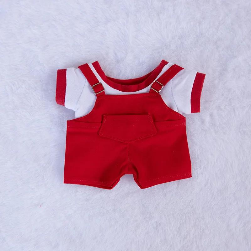 10cm 20cm Doll Clothes Outfit T-shirt Overalls Suspender Trousers Doll Accessories Changing Dressing Game Fans Gift Toy In Stock