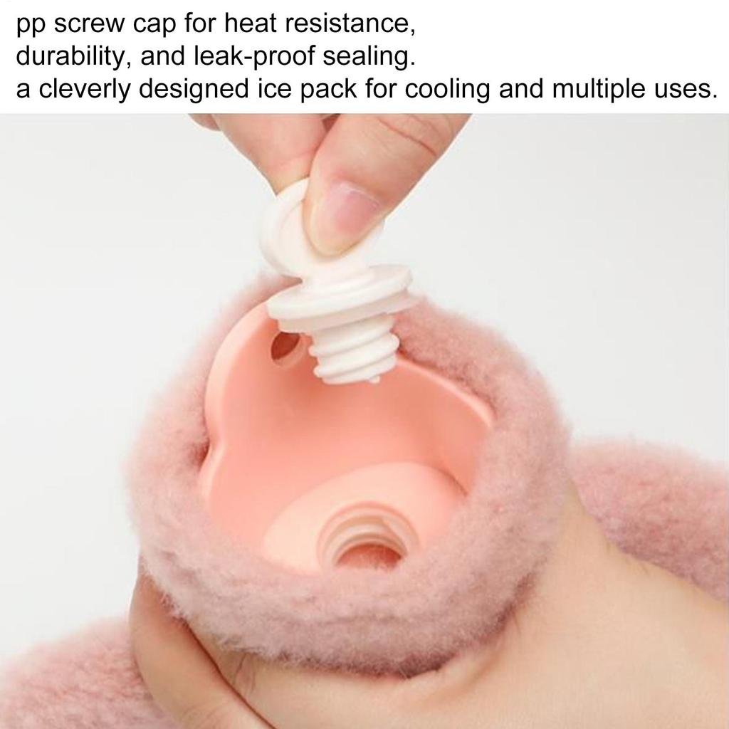 Hot Bottle 1L Leak Proof Soft Cartoon Pack Hot Water Bottle With Soft Cover For Legs Hands Shoulders Neck Back Travel School