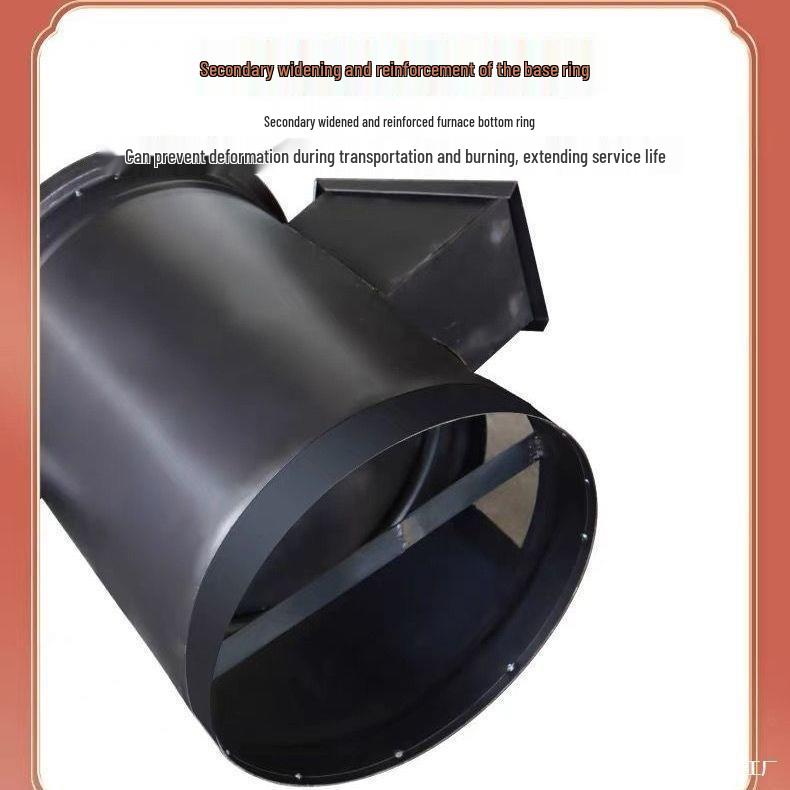 Tragbarer rauchloser Holzofen für den ländlichen Gebrauch: Energieeinsparender, Großer Gusseisentopf für den Haus- & Hofgebrauch