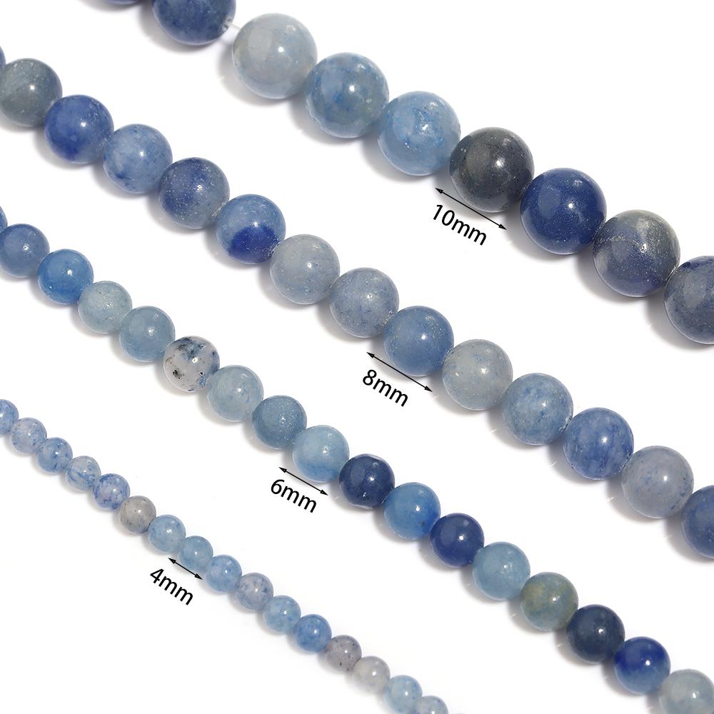 32-85pcs/lot 4 6 8 10 12mm Round Natural Stone Beads Aventurine Agate Beads DIY Bracelet Necklace Jewelry Making Accessories