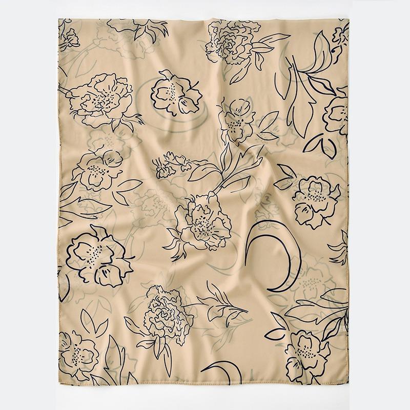 Hot-selling lines in the Middle East, floral printing chiffon long towel, elegant women's simple and versatile light and breathable headscarf