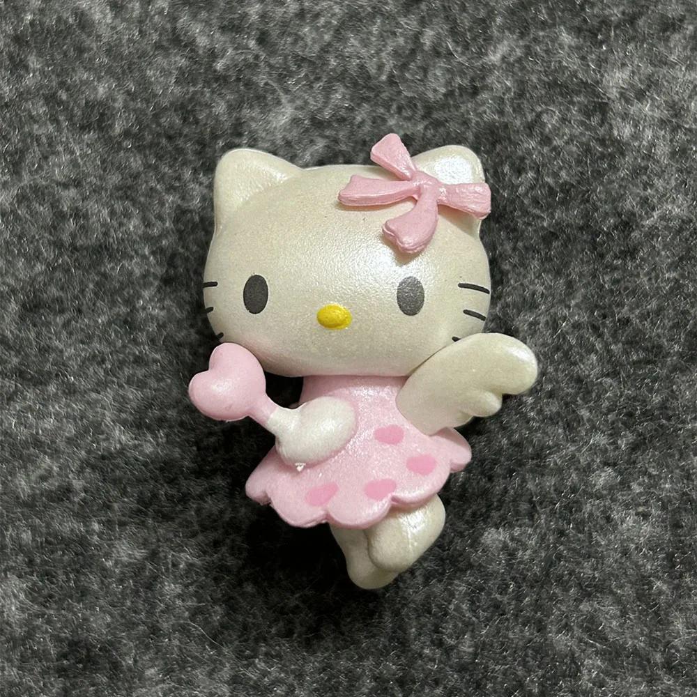 Hello Kitty Angel 4Cm Figure Sanrio Melody Kuromi Anime Cinnamoroll Doll Kawaii Diy Cake Decoration Christmas Gifts For Children