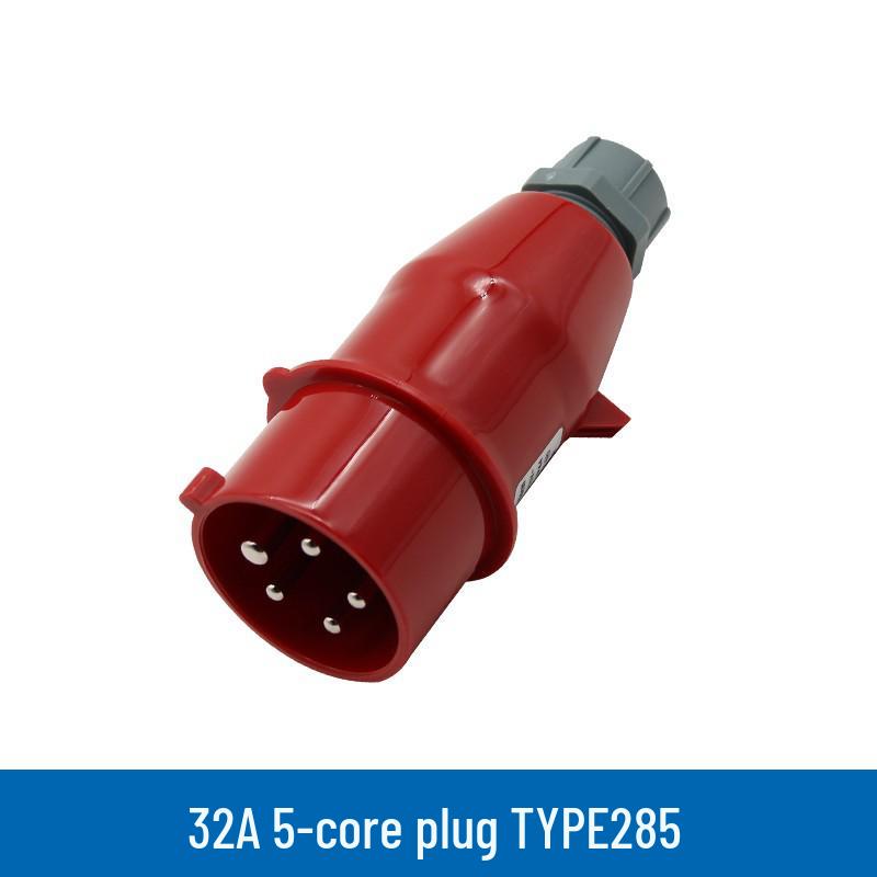 Weipu TYP285 6823 32A 5-Pin Industrial Plug & Socket, IP44 Surface/Flush Mount