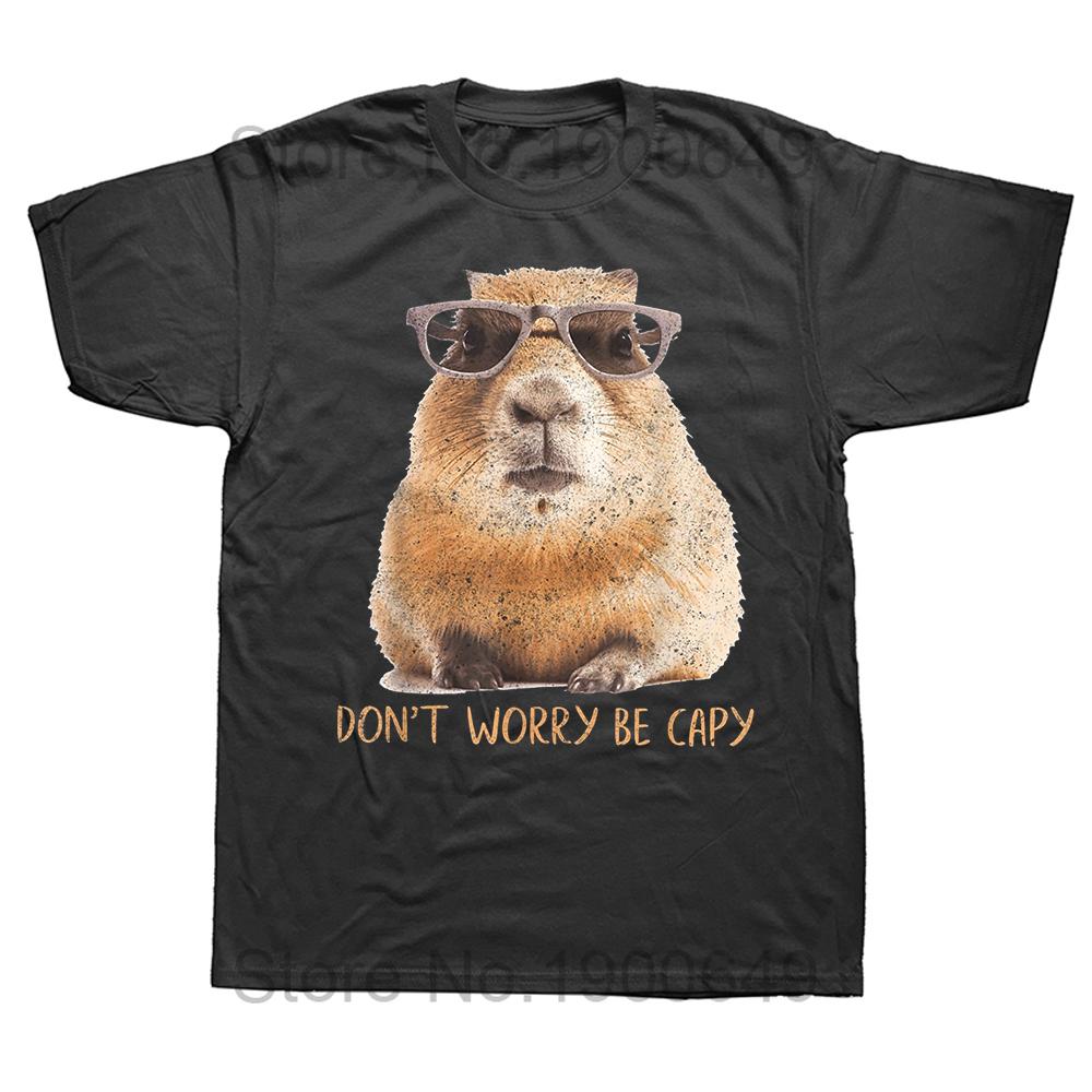 Capybara Things I Do In My Spare Time Capibaras T Shirts Cotton Streetwear Short Sleeve Birthday Gifts Tshirt Mens Clothing