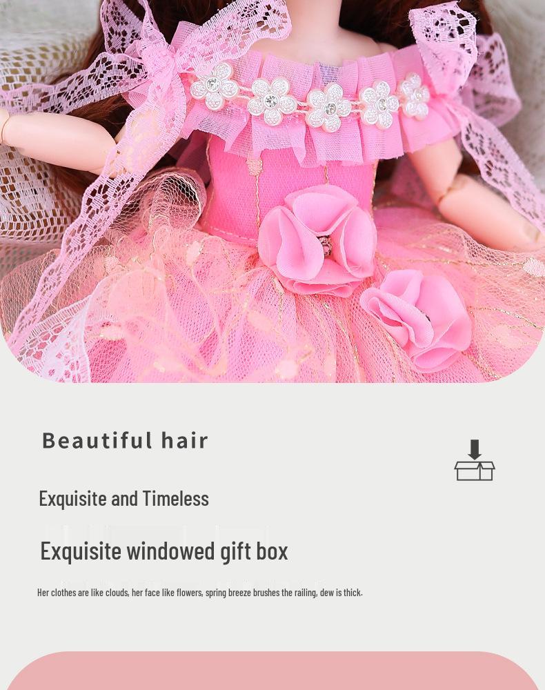 BJD 30cm Doll Set - Little Girl's Toy for Kindergarten Training & Birthday Gift