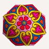 1pc Floral Mandala Design Folding Umbrella , 8 Ribs Casual Durable Lightweight Portable Travelling Umbrella For Men & Women Yy250728100