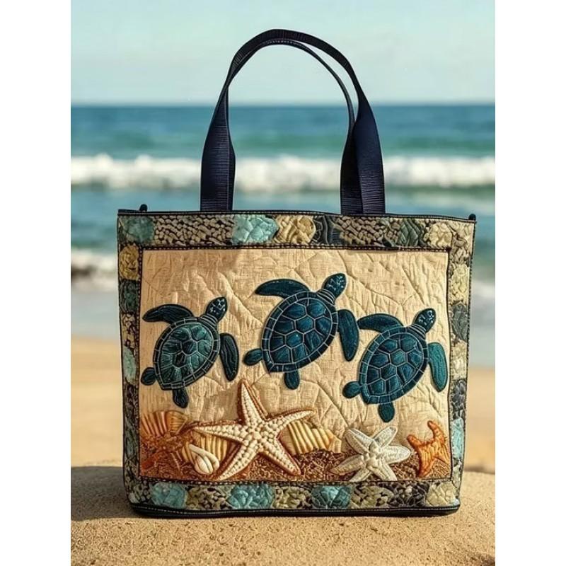 Animal Print Tote Bag - Shoulder Handbag With Zipper Pocket Daily Use Medium Size Street Style