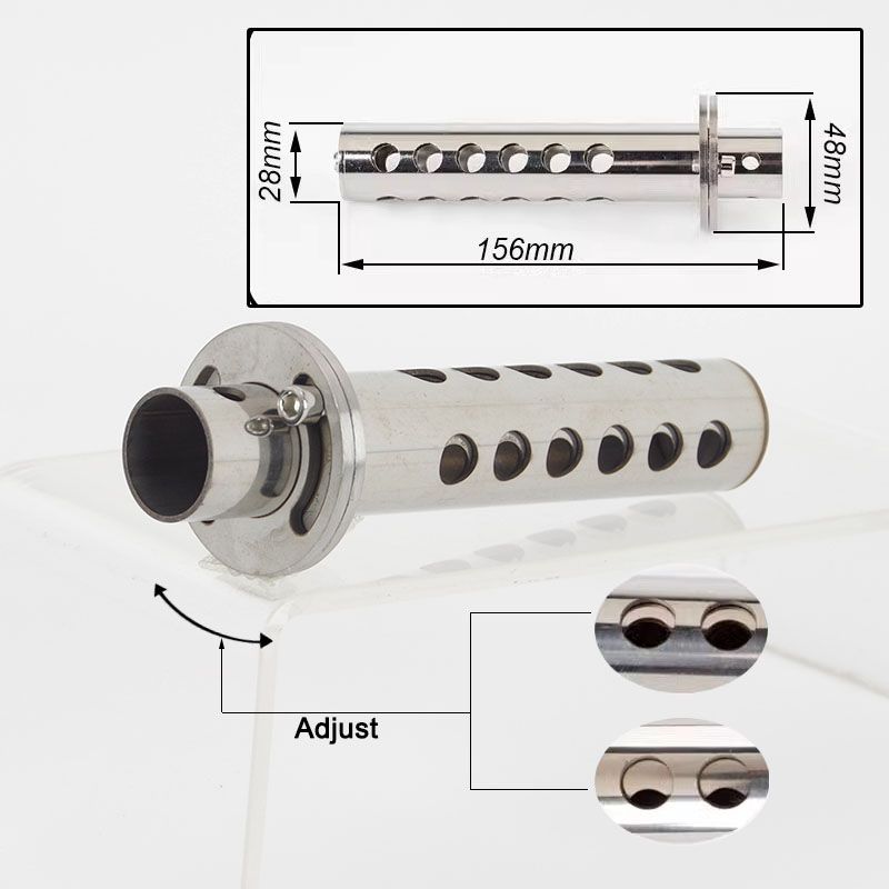 

Motorcycle Restoration Exhaust Pipe Rotate Muffler 48 Mm51mm Neutral Stainless Steel Muffler Lossless Installation A 48MM