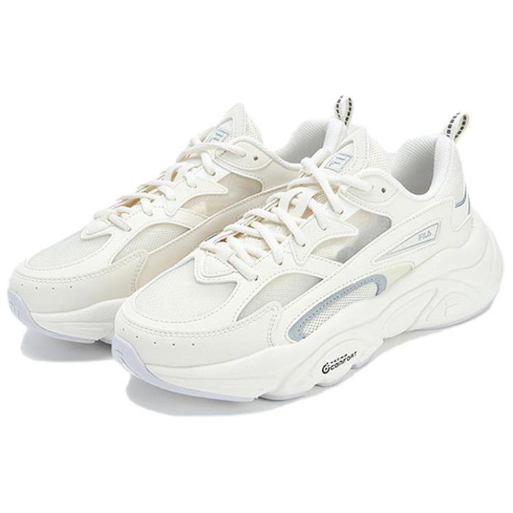 Fila Mars 1 Skórzane Jednowarstwowe Sportowe Amortyzujące Odporne na Zużycie Niskie Casualowe Buty Damskie sneakers Biały Szary F12W322109FGS