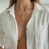 SHIXIN Exquisite Gold Color Long Chain Heart Pendant Necklace Women Retro Adjustable Multi-layer Choker Sweater Chain Lady Gift