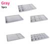 5 Pack Luxury Fabric Jewelry Display Trays for Home & Store Soft-Durable Multi-Jewelry Holder Ring/Earring/Necklace Storage Box