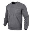 Men's Casual Solid-color Round-neck Sweatshirt With Corduroy And Striped Long-sleeved Sweatshirt