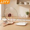 Multifunctional Kitchen Pot Lid Holder Stand with Spoon Storage Rack Organizer for Frying Pan Cabinet Countertop Spacious