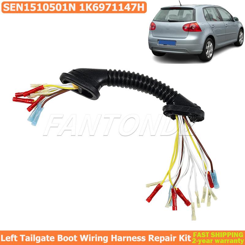 

Tailgate Boot Cable Harness Repair Kit For VW Golf MK5 A5 Tailgate Trunk Lid Left Wiring Harness Wire 1K6971147H SEN1510501N