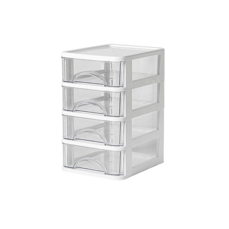 Clear Storage Organizer Desk Organizer with Drawers Plastic Stationery Organizer Makeup Organizer Storage Box for Office