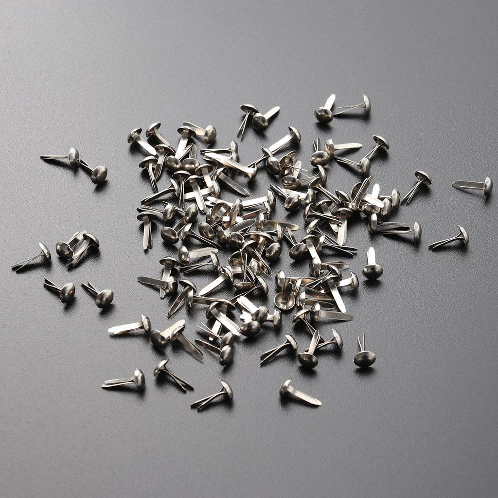 100 Stück Mini-Klammern Kleine Runde Pastellfarben Metallklammer für Scrapbooking Basteln Foto-Befestigung Bandbefestigung 5,5x11mm