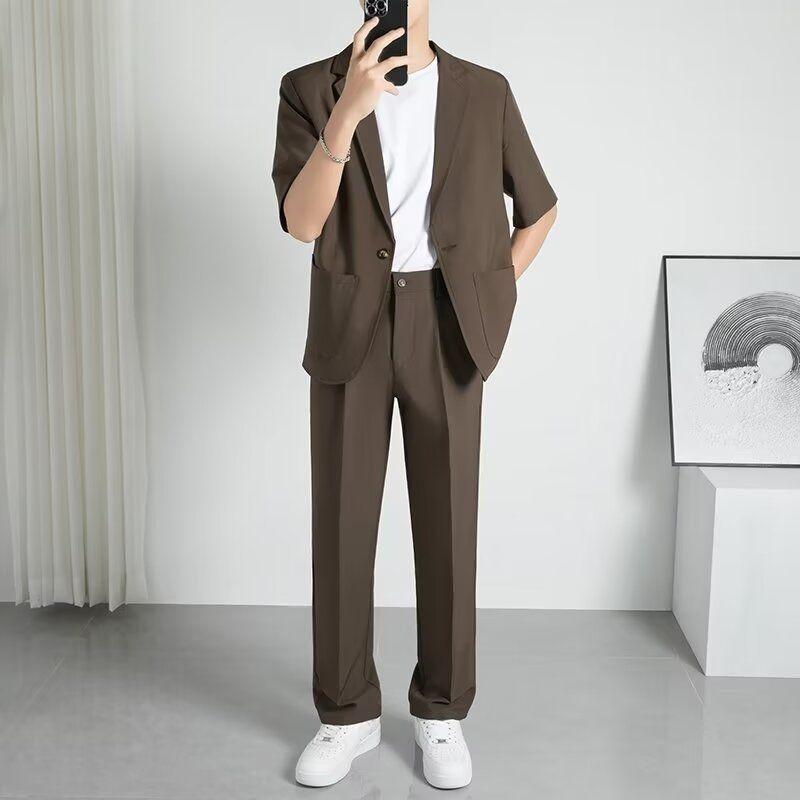 Men's Summer UV Protection Ice Silk Ultra Lightweight Thin Casual Blazer Men Suit Jacket
