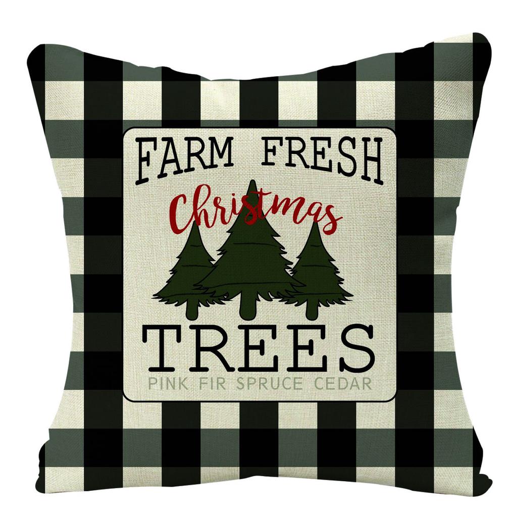 Combination Home Christmas Linen Pillow Case Festive Home Decoration Pillow Cushion Cover Pillow