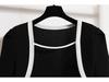2023 Plus Size Women's Slimming Spaghetti Strap Dress & Cardigan Set