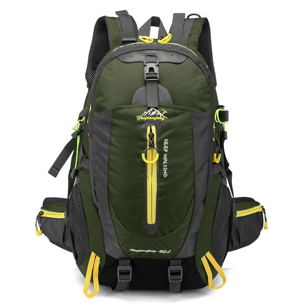 

40L Travel Backpack Water Resistant Hiking Bag Multifunctional Large Capacity Climbing Back Bags Men Women Camping Tools Pack армия зеленый