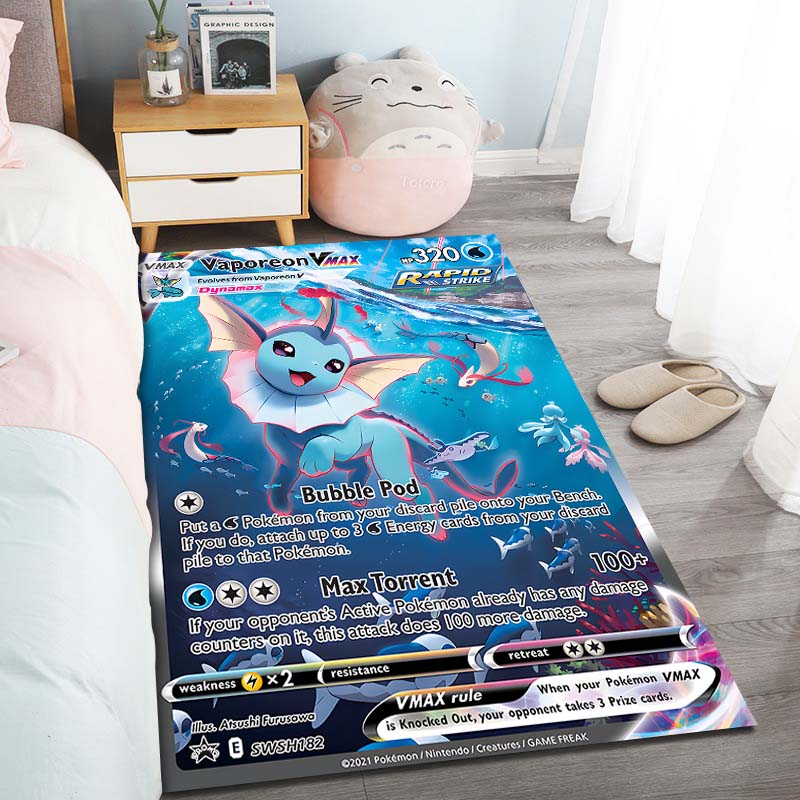 

3D P0kemon Eevee Clan Cards Pattern Printed Carpets Living Room Bedroom Sofa Floor Mat Modern Large Area Decorative Rugs Gifts 40cm x 60cm