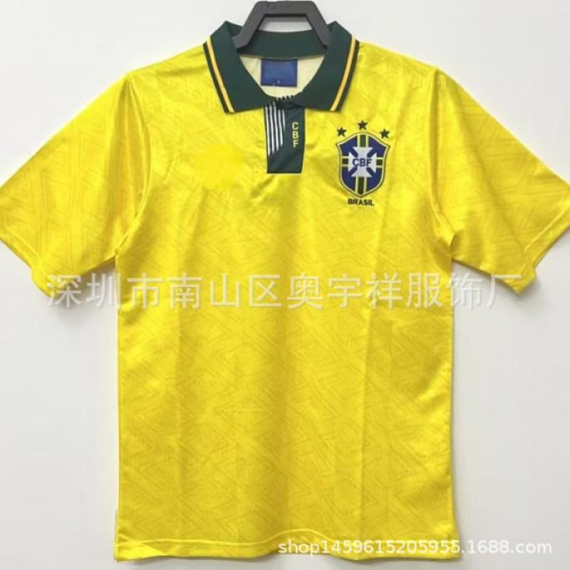 Vintage Brazil National Team Soccer Jersey Ronaldo 9 Classic Retro Football Shirt Short Sleeve Unisex