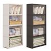 Portable Closet Wardrobe with Lid Closet Organizer Multi-layer Storage Rack Clothes Storage Organizer for Bedroom