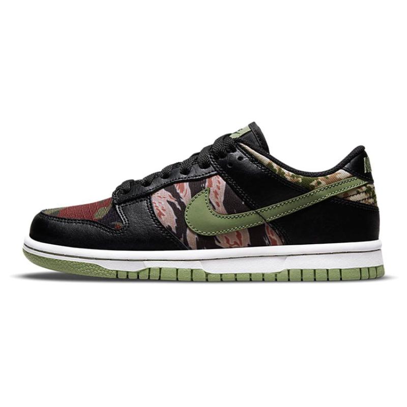 Nike Dunk Low Black Multi Camo GS Sneakers DB1909-001 35.5
