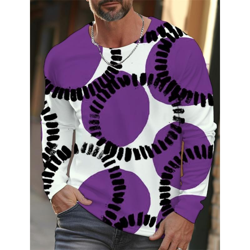 Einfaches Herren Sport Quick-Drying Langarm-T-Shirt 3D-Druck Hohe Auflösung Neues Sport Herren Herbst Lässige Rundhals-Oberteile