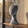 Mannequin Head Simple Setup Assembly Hat Display Stable Base Gray Velvet Short